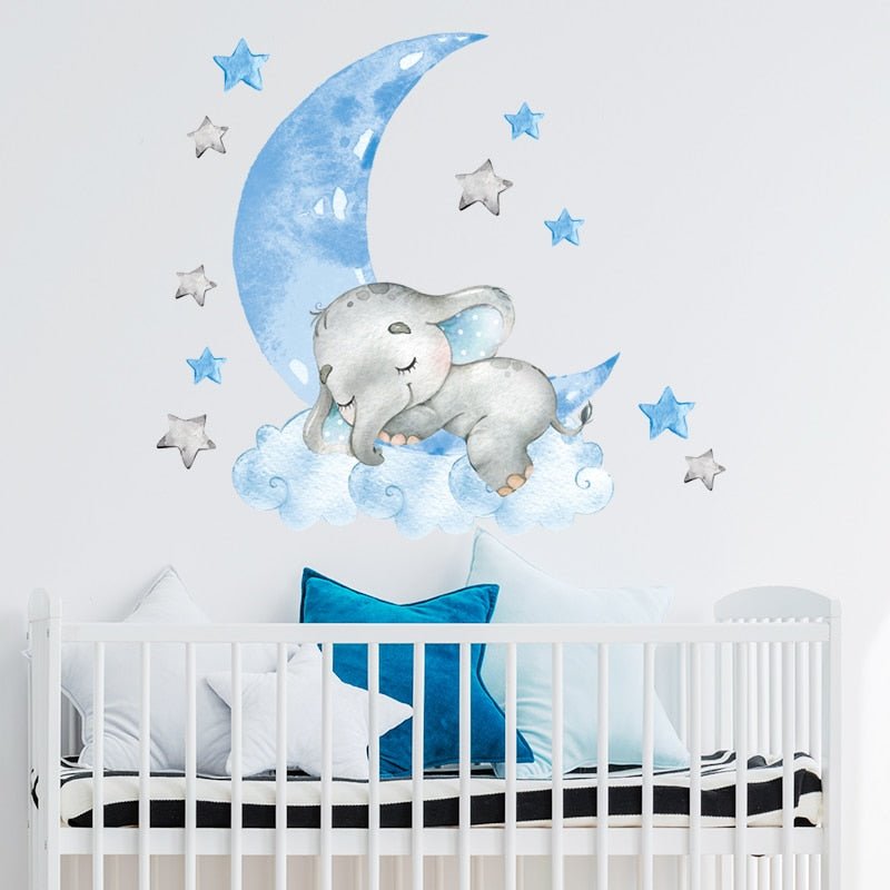 BabyElephant™ - Autocollants muraux pour chambre de bébé | bébé - Mon Royaume Bebe