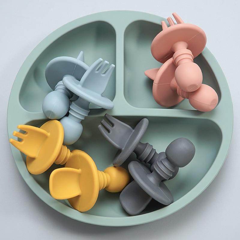 CuttieSpoon™ | Cuillère et fourchette pour bébé | Maman - Mon Royaume Bebe