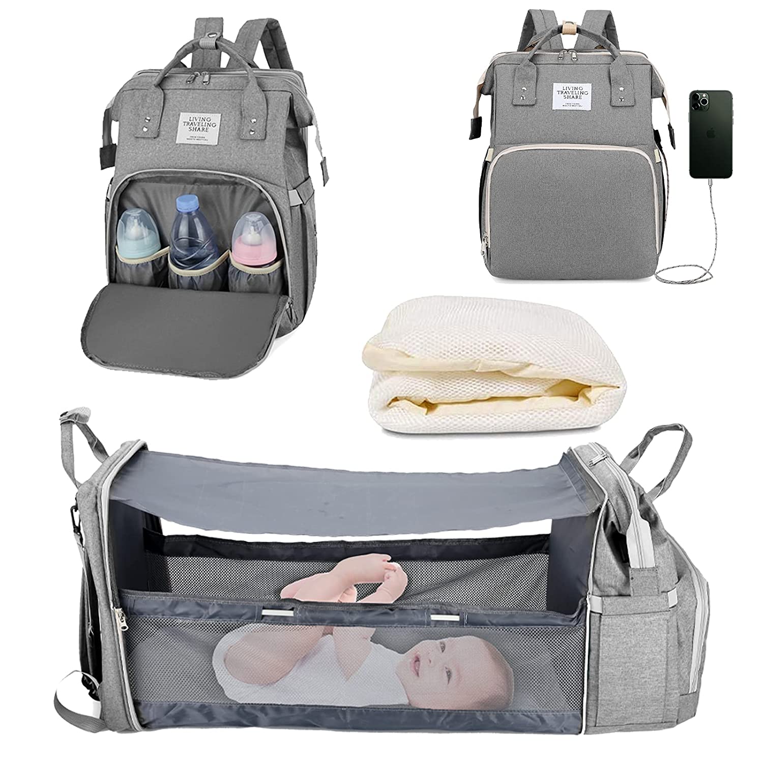 Sac à langer portatif | Berceau de voyage BabyNappy™ - Mon Royaume Bebe