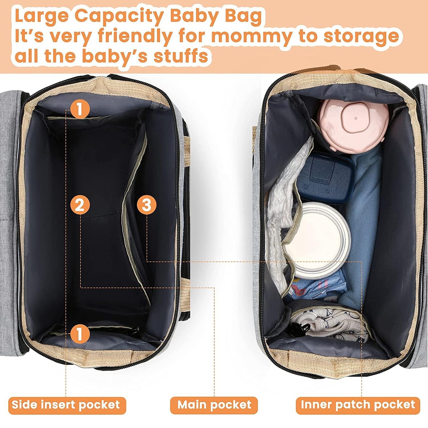 Sac à langer portatif | Berceau de voyage BabyNappy™ - Mon Royaume Bebe