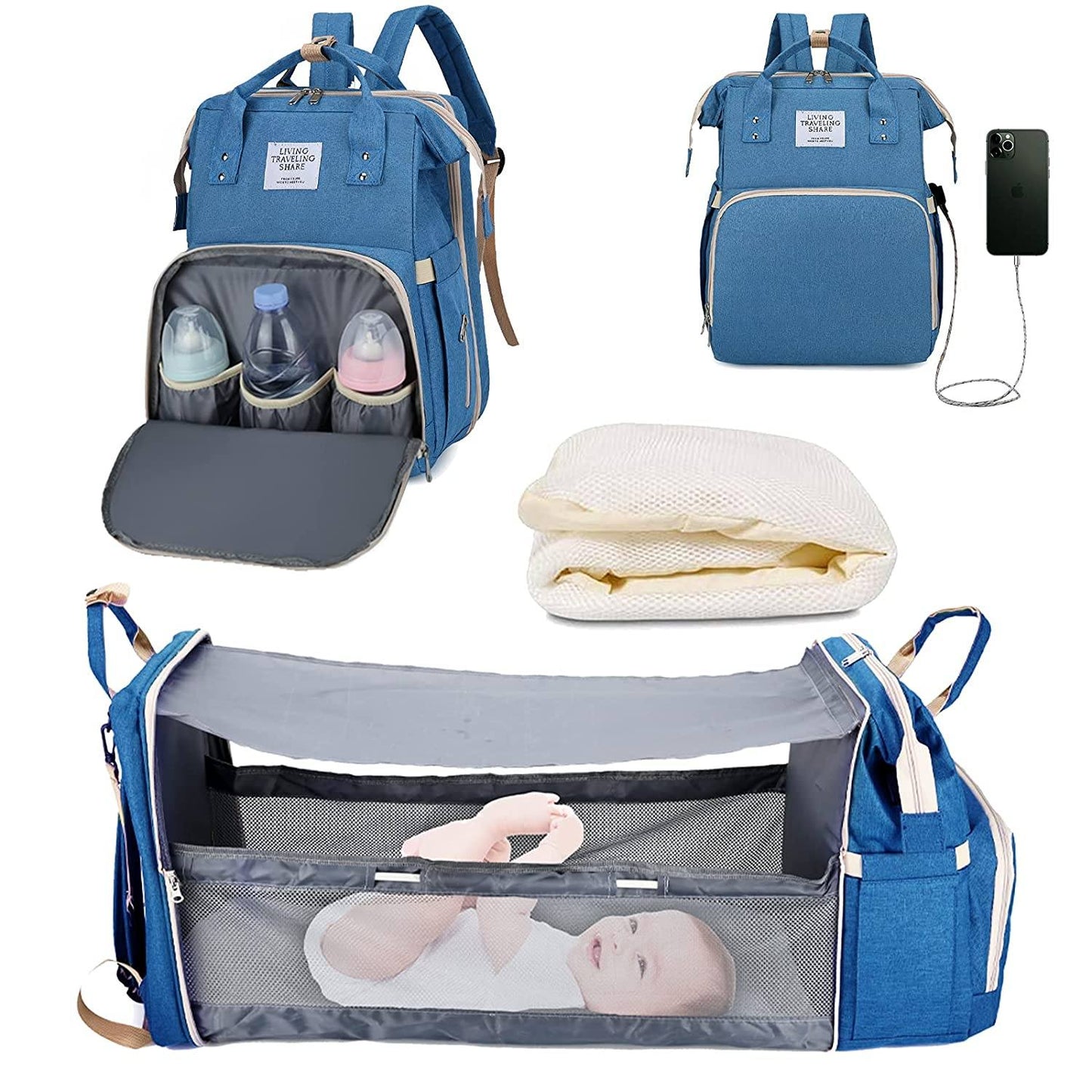 Sac à langer portatif | Berceau de voyage BabyNappy™ - Mon Royaume Bebe