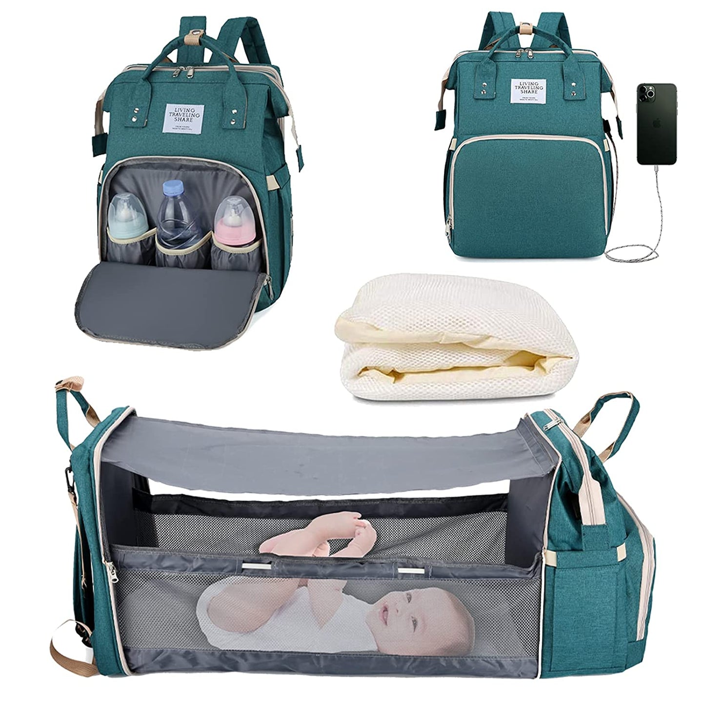 Sac à langer portatif | Berceau de voyage BabyNappy™ - Mon Royaume Bebe