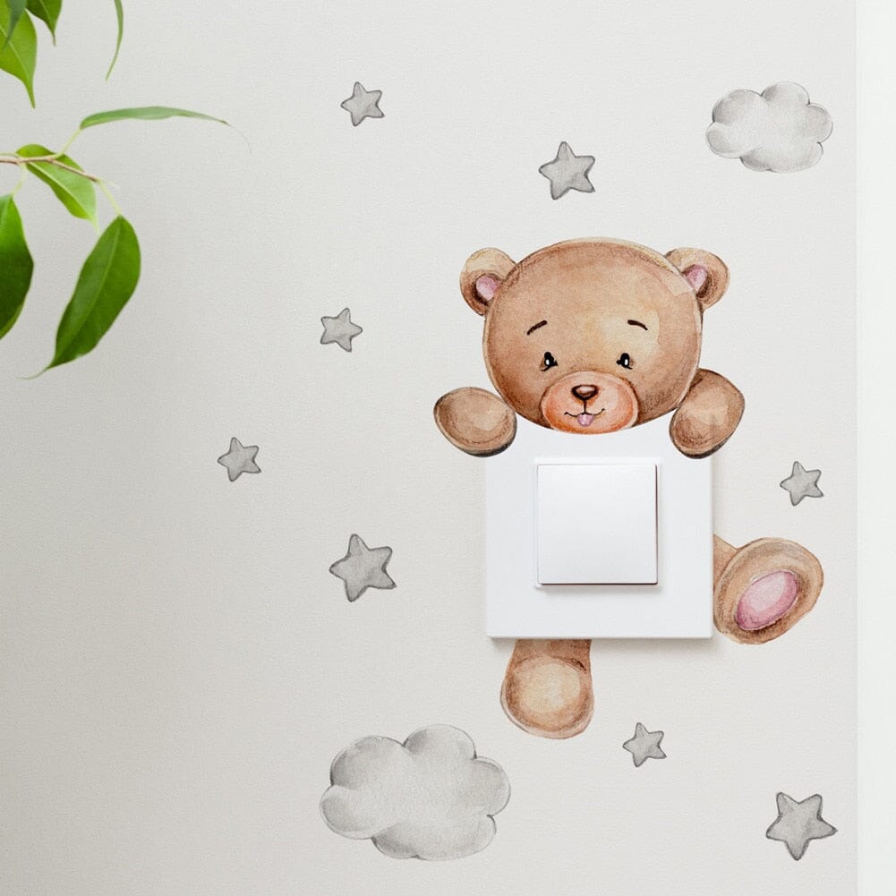 Stickybear™ - Sticker ourson décoratif | Chambre d'enfants - Mon Royaume Bebe