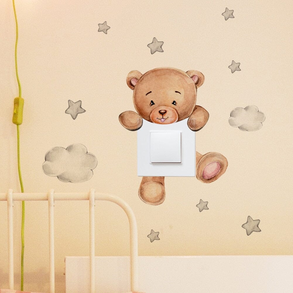 Stickybear™ - Sticker ourson décoratif | Chambre d'enfants - Mon Royaume Bebe