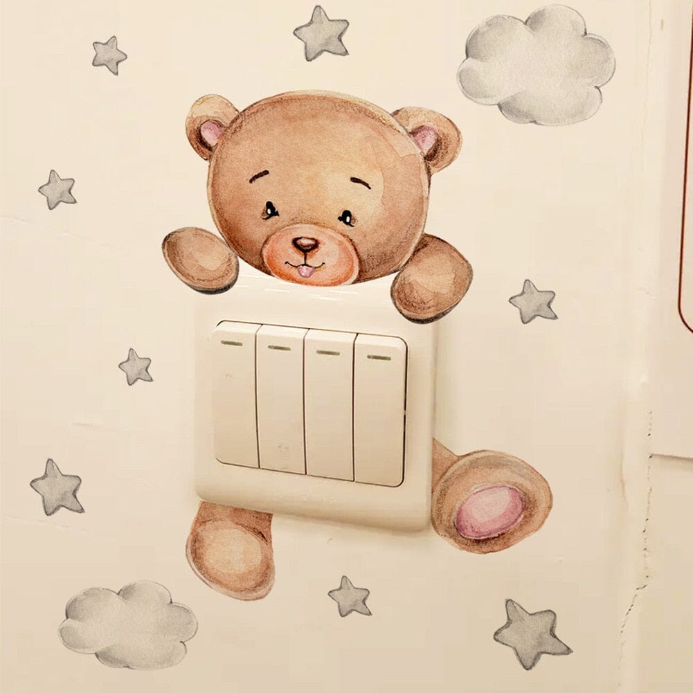 Stickybear™ - Sticker ourson décoratif | Chambre d'enfants - Mon Royaume Bebe