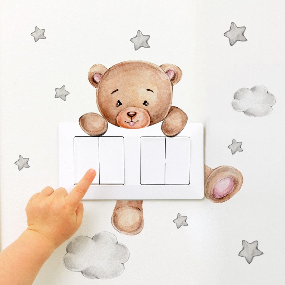 Stickybear™ - Sticker ourson décoratif | Chambre d'enfants - Mon Royaume Bebe