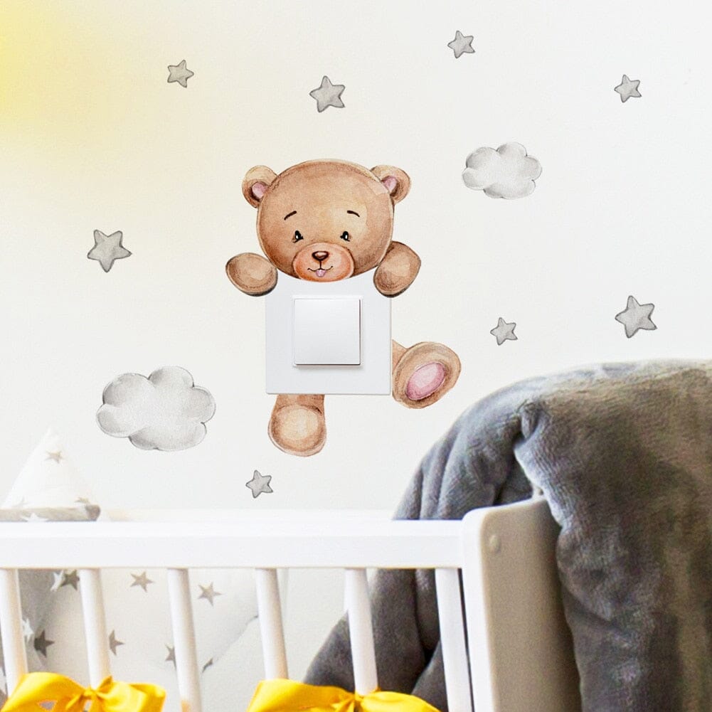 Stickybear™ - Sticker ourson décoratif | Chambre d'enfants - Mon Royaume Bebe